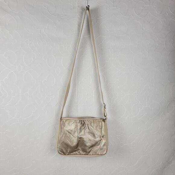 Kipling Callie Womens Crossbody Bag Gold Metallic Lightweight Casual Purse Bag - Picture 8 of 14